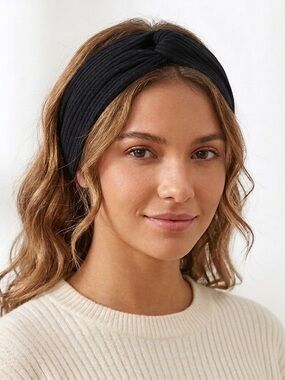 “3 for $25” Versatile Black Twist-Knot Turban Headband